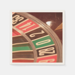 Casino Gambling Roulette Wheel Vintag Retro Style Serviette