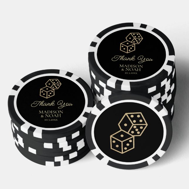 Casino Gastgeschenk Hochzeit Poker Chips (Stapel)