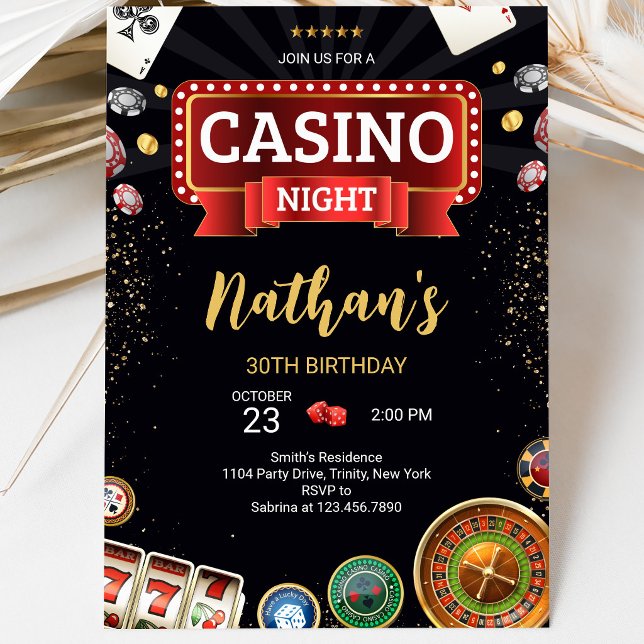 Casino Geburtstag Einladung (Von Creator hochgeladen)