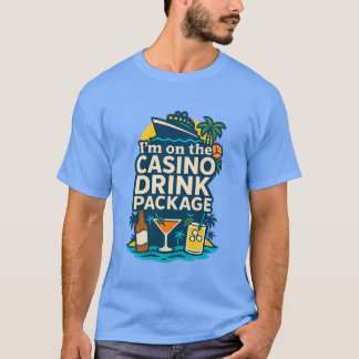 Casino-Getränkepaket Humor Design mit tropischem V T-Shirt