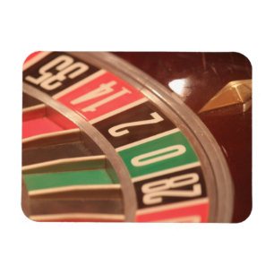 Casino-Glücksspiel-Rouletterad im vintage Retro-St Magnet