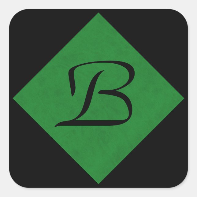 Casino Green Velvet Personalisierte Zuhause Casino Quadratischer Aufkleber (Vorderseite)