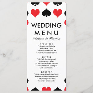 Casino Hochzeitsmenü Menükarte