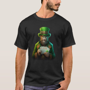 Casino Kobolde halten Pokerkarte St. Patricks  T-Shirt