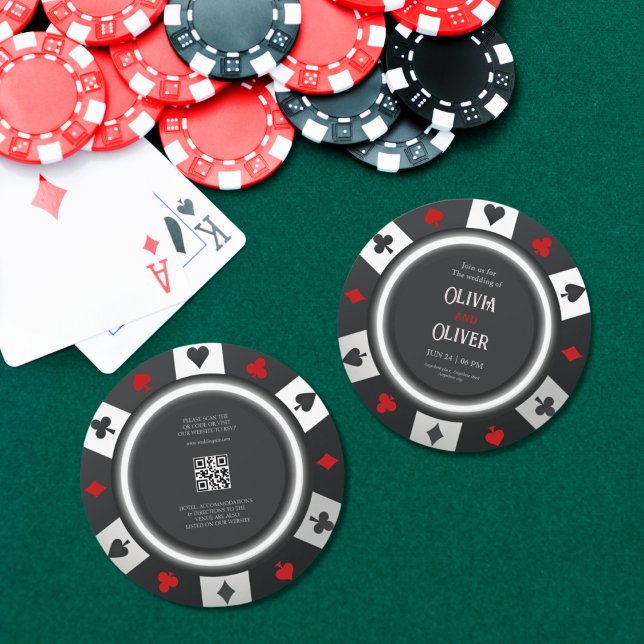 Casino Las Vegas Poker Chip Hochzeitseinladung Einladung (Von Creator hochgeladen)