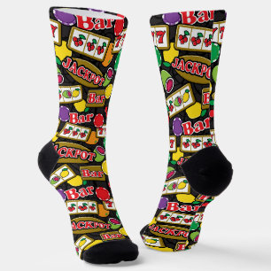 Casino Las Vegas Spielen und Poker Muster Socken