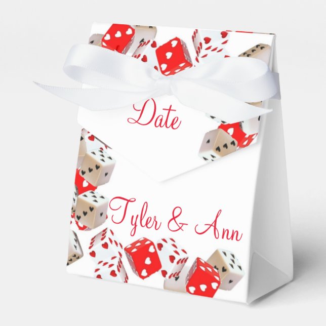 Casino Las Vegas Wedding Bridal Favor Box Geschenkschachtel (Vorderseite)