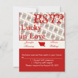 Casino Las Vegas Wedding RSVP Karte