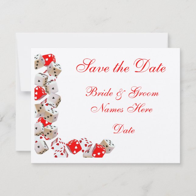 Casino Las Vegas Wedding Save the Date Cards (Vorderseite)