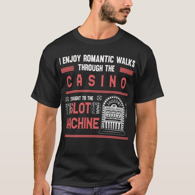 Casino Lucky Spielautomat T-Shirt (Vorderseite)