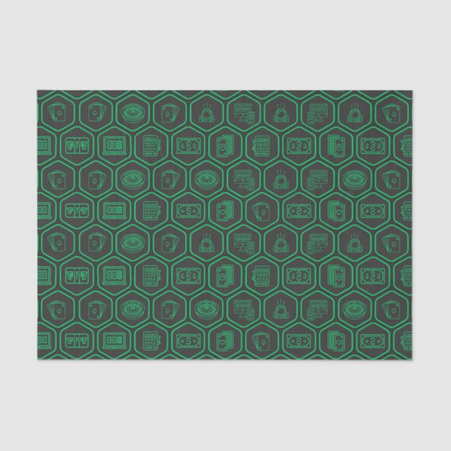 Casino Matrix - Cooles geometrisches Muster Seidenpapier (Vorderseite)