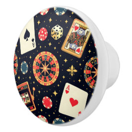 Casino-Musterdesign auf Schwarz Keramikknauf