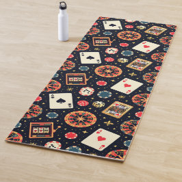 Casino-Musterdesign auf Schwarz Yogamatte