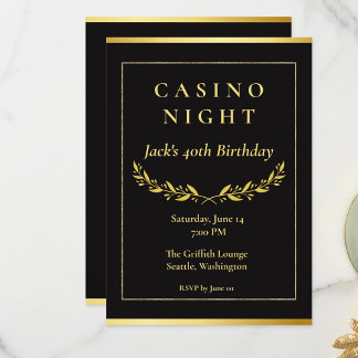 Casino Nacht Einladung | Poker Geburtstagsfeier