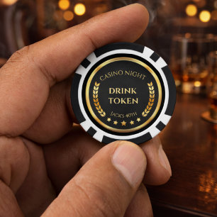 Casino Nacht Getränke Token Poker Chip   Personali