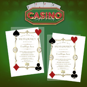 Casino Nacht Great Gatsby Junggesellenabschied Acryleinladungen