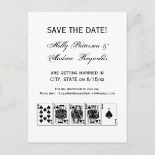 Casino Nacht Poker Royal Straight Flush Pik Ankündigungspostkarte