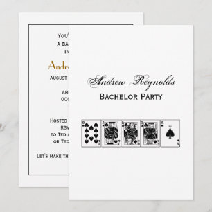 Casino Nacht Poker Royal Straight Flush Pik Einladung