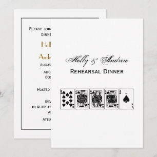 Casino Nacht Poker Royal Straight Flush Pik Einladung