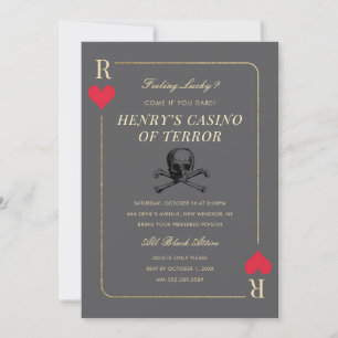 Casino Nacht Totenkopf Todesparty Einladung