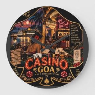 Casino Nächte – Goa Große Wanduhr