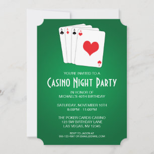 Casino Night Birthday Party Einladung