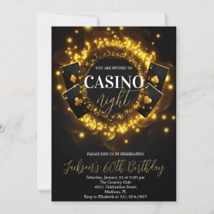 Casino Night Birthday Poker Geburtstagsparty Einladung