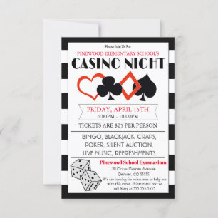 Casino Night Event Party Einladung