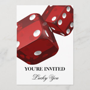 Casino Night Geburtstagsfeier-Einladung Einladung