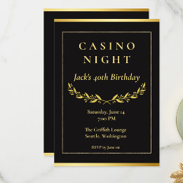 Casino Night Invitation | Poker Birthday Party Dankeskarte