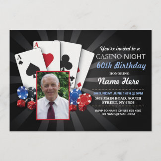 Casino Night Las Vegas Foto Einladung zum Geburtst