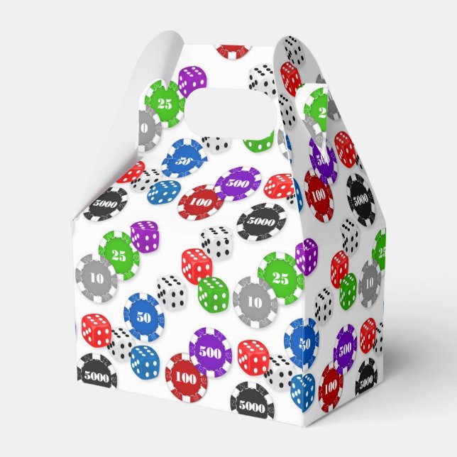 Casino Night Party Günstige Box Geschenkschachtel (Rückseite)