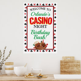 Casino Night Personalisiert Poster