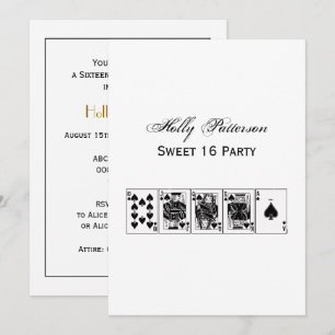 Casino Night Poker Royal Flush Pik Einladung