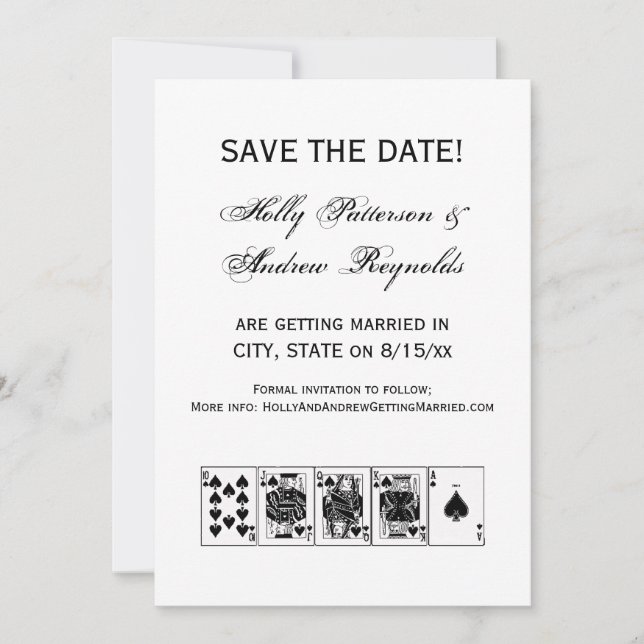 Casino Night Poker Royal Piazza della Riforma Einladung (Vorderseite)