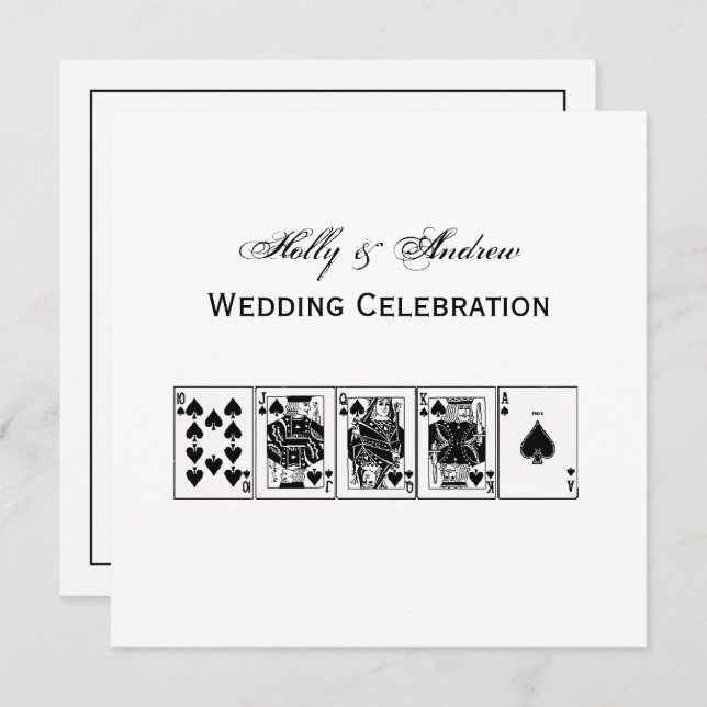 Casino Night Poker Royal Piazza della Riforma Einladung (Vorne/Hinten)