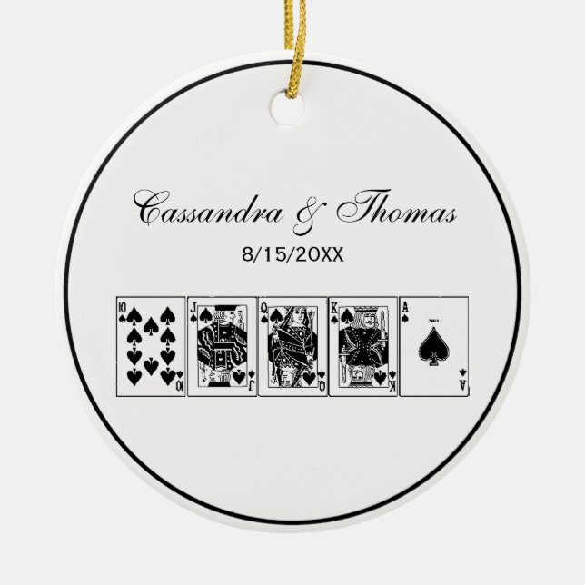 Casino Night Poker Royal Piazza della Riforma Keramik Ornament (Vorne)