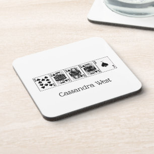 Casino Night Poker Royal Straight Flush Pik Untersetzer