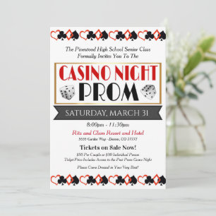 Casino Night Prom Tanz Einladung