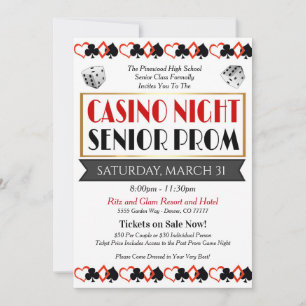 Casino Night Prom Tanz Einladung
