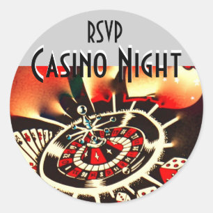Casino Night uAwg Runder Aufkleber