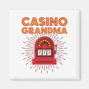 Casino Oma Spielautomat Großmutter Magnet