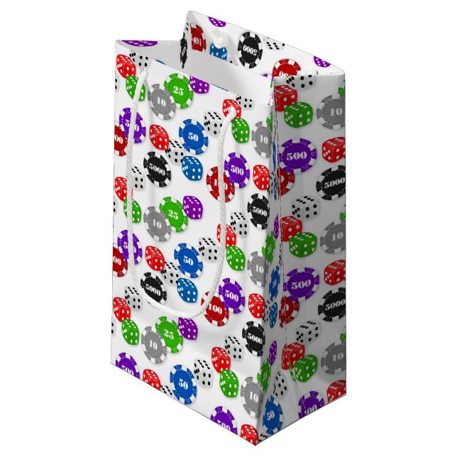 Casino Party Kleine Geschenktasche Kleine Geschenktüte (Vorderseite Schrägansicht)