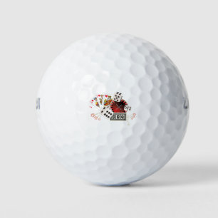casino party, vintage poker golfball
