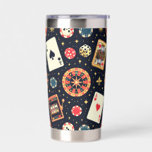 Casino pattern theme on black