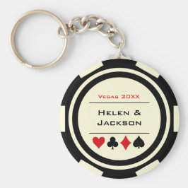 Casino Poker Chip Schwarz Offweiße Gastgeschenk Ho Schlüsselanhänger