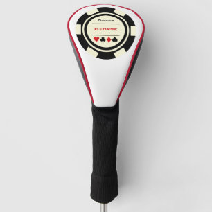 Casino Poker Chip Schwarz Von der subtropischen Ve Golf Headcover