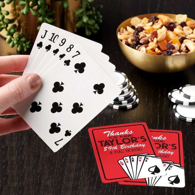 Casino Poker Geburtstag Gönner Deck Spielkarten (Poker Casino Party Favor Card Deck)