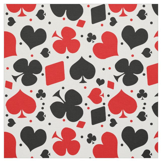 Casino Poker Kartenzeichen Muster Stoff (Muster)