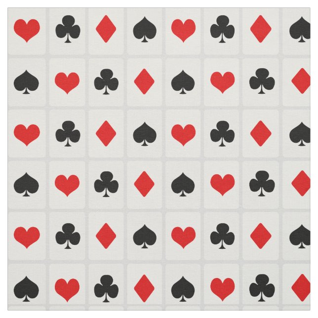Casino Poker Kartenzeichen Muster Stoff (Muster)